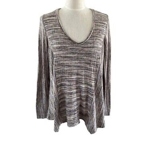 Knox Rose Tops - Knox rose women’s large tan creme‎ long sleeve flowy shirt loose soft stretch
